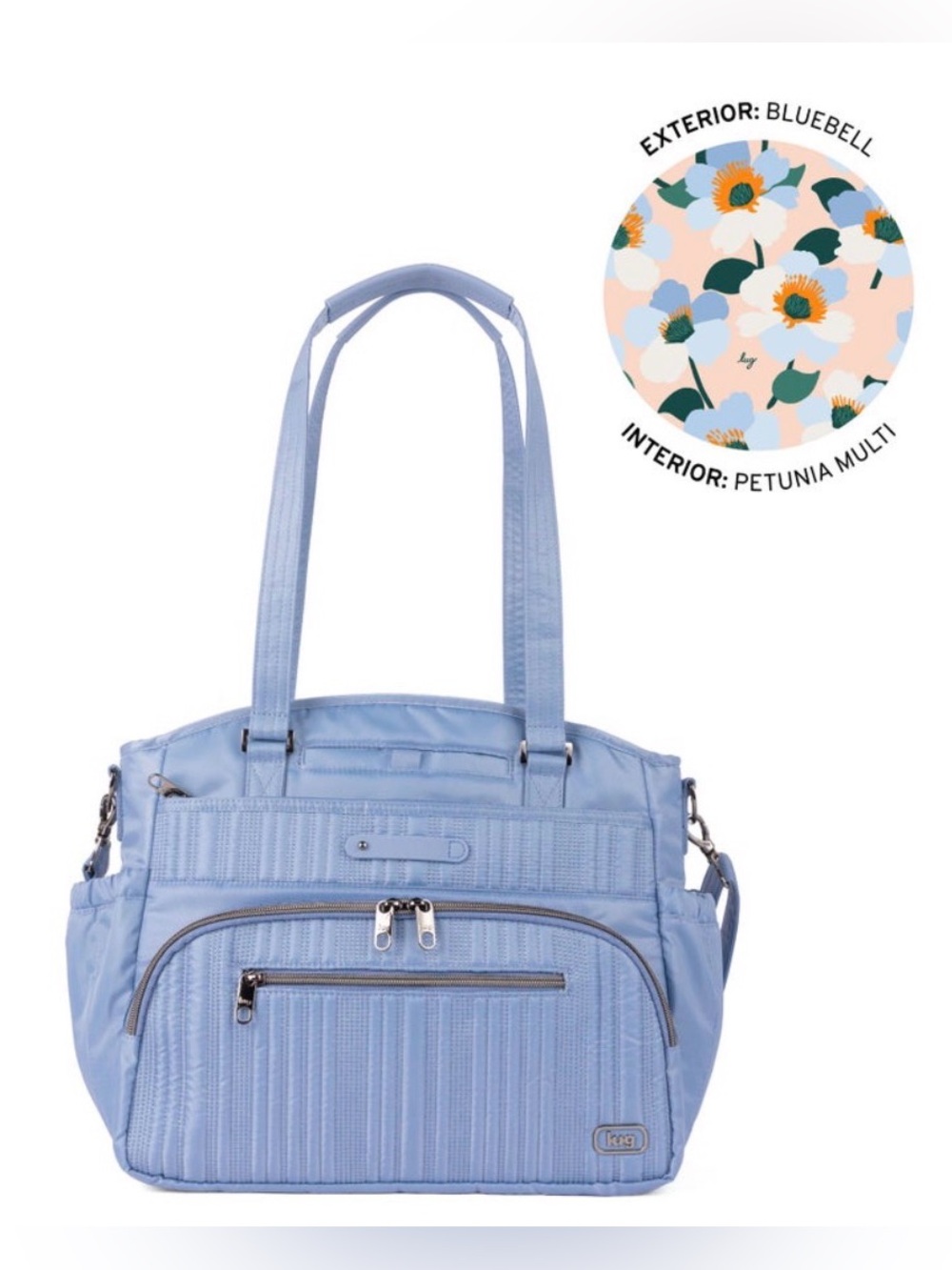 Lug Windjammer Large Convertible Tote Bag NWT Bluebell